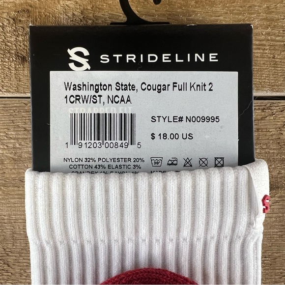 Strideline Washington State Cougar Socks  NWT - Picture 4 of 4